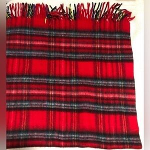 Acrylic Plaid Red Throw Blanket